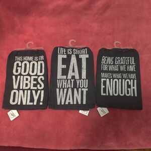 Primitives by Kathy Kitchen Towels Life is short Eat what you want